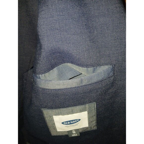 Old Navy Blazer 2 Button Jacket Mens Size XL Blue Gray Sport Coat 42×30 Pockets - Picture 11 of 16